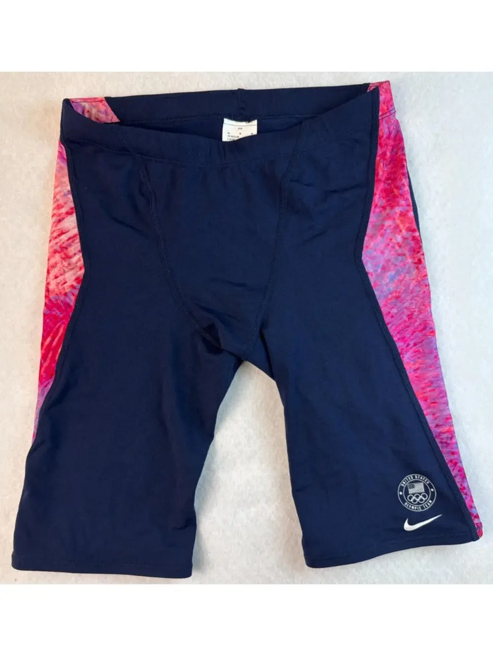 Nike Hydrastrong USA Olympic Team Jammer Swim Shorts 36 XL Navy NWT